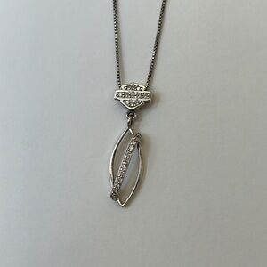 Harley-Davidson Silver and Diamond Necklace